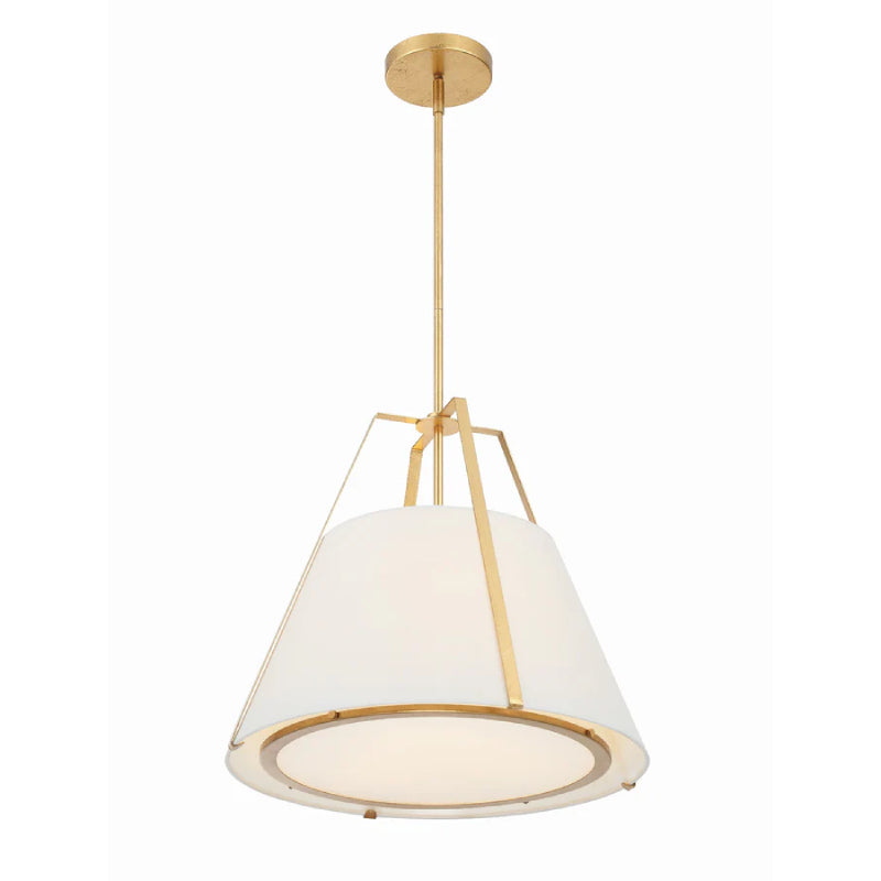 Crystorama FUL-904 Fulton 3-lt 20" Pendant - Antique Gold