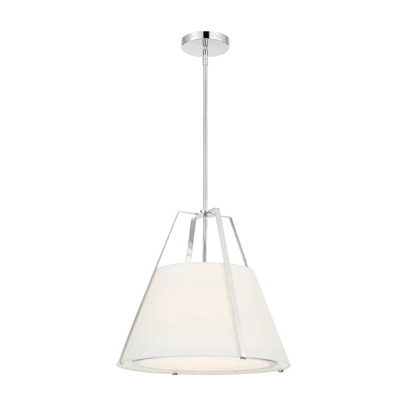 Crystorama FUL-904 Fulton 3-lt 20" Pendant - Polished Nickel