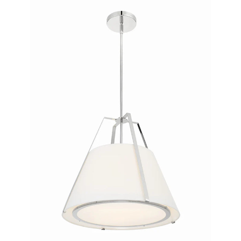 Crystorama FUL-904 Fulton 3-lt 20" Pendant - Polished Nickel