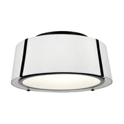 Crystorama FUL-905 Fulton 3-lt 18" Semi Flush Mount - Black