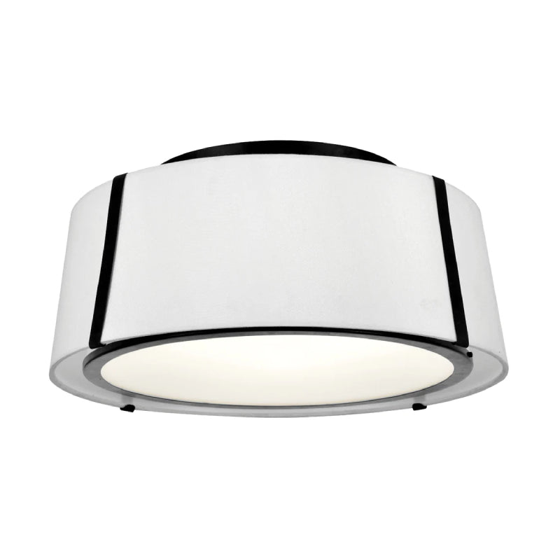 Crystorama FUL-905 Fulton 3-lt 18" Semi Flush Mount - Black