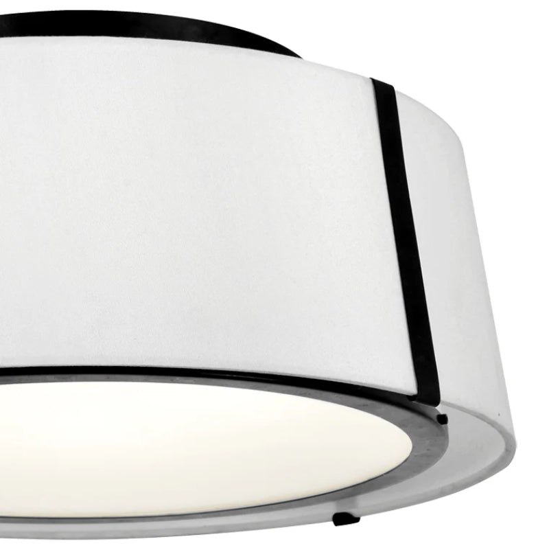 Crystorama FUL-905 Fulton 3-lt 18" Semi Flush Mount - Black