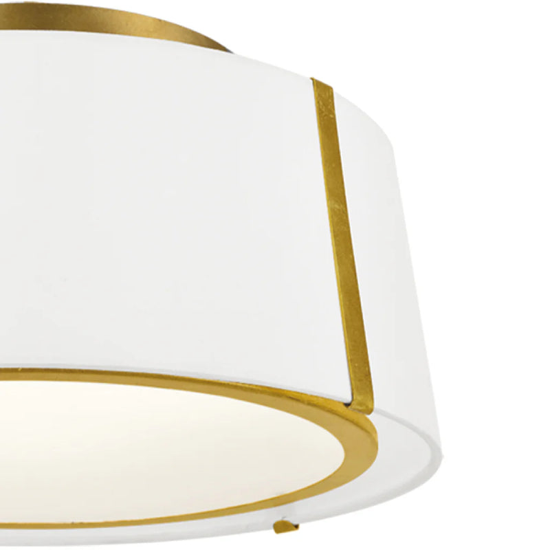 Crystorama FUL-905 Fulton 3-lt 18" Semi Flush Mount - Antique Gold