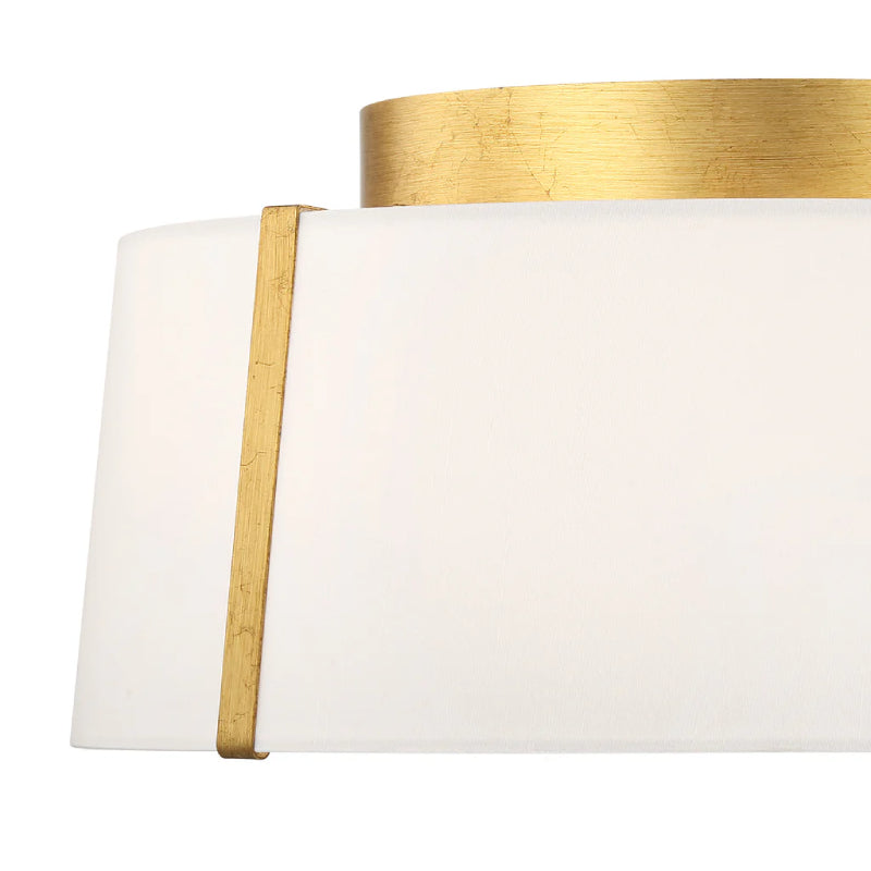 Crystorama FUL-905 Fulton 3-lt 18" Semi Flush Mount - Antique Gold