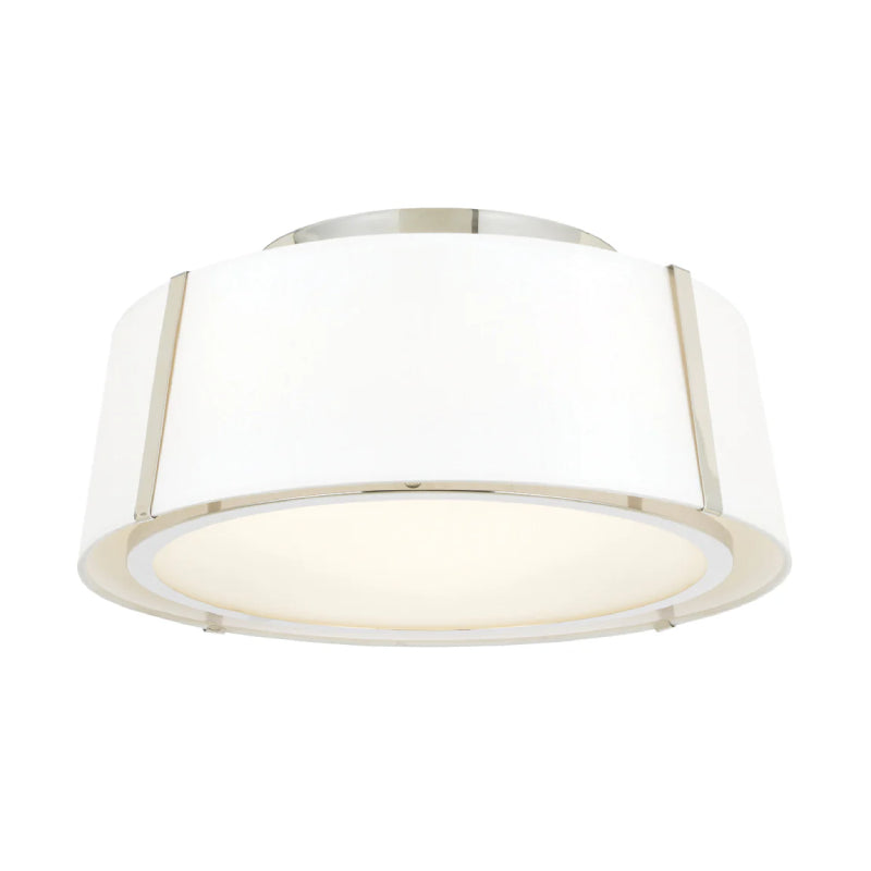 Crystorama FUL-905 Fulton 3-lt 18" Semi Flush Mount - Polished Nickel