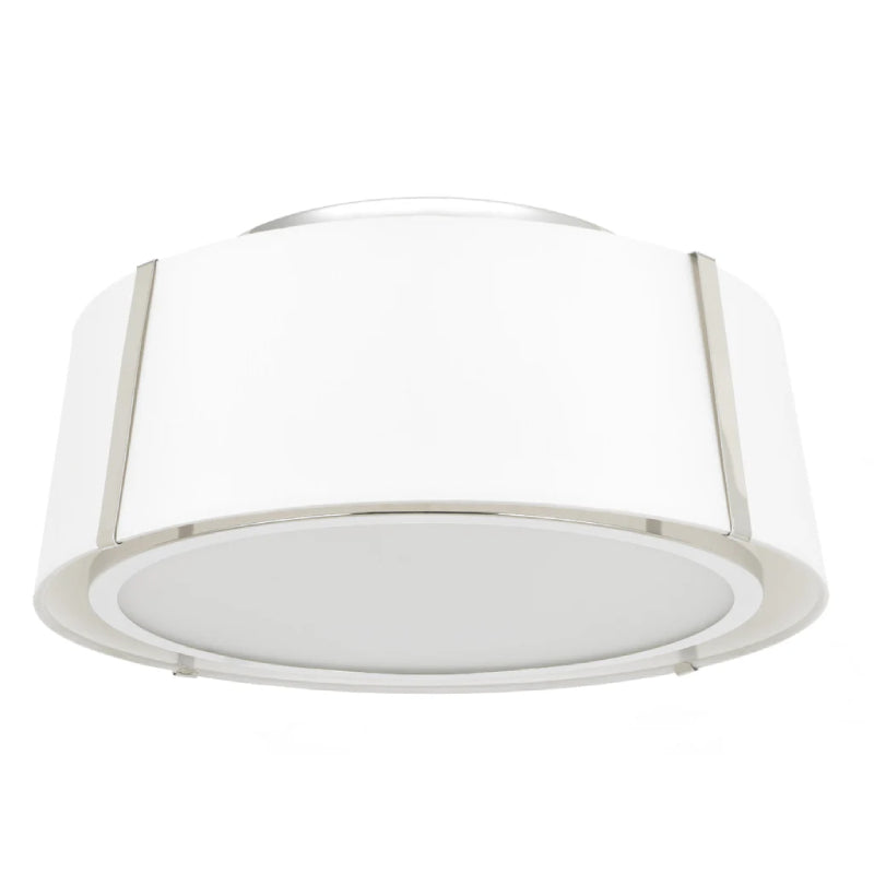 Crystorama FUL-905 Fulton 3-lt 18" Semi Flush Mount - Polished Nickel