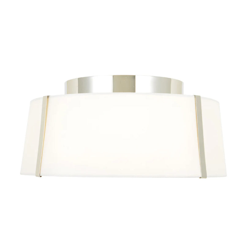 Crystorama FUL-905 Fulton 3-lt 18" Semi Flush Mount - Polished Nickel