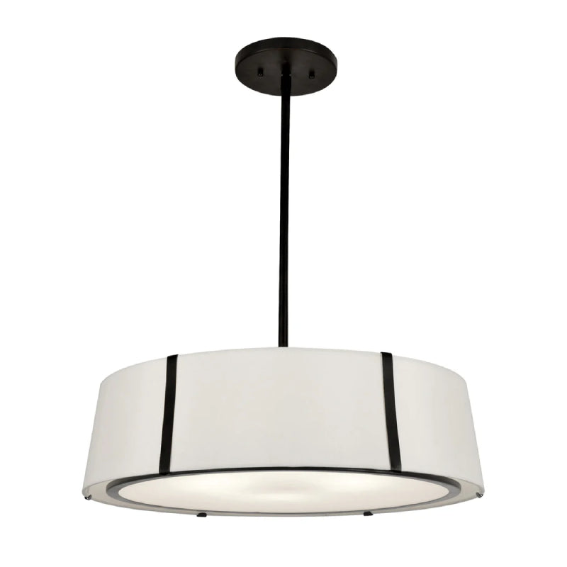 Crystorama FUL-907 Fulton 6-lt 24" Chandelier - Black