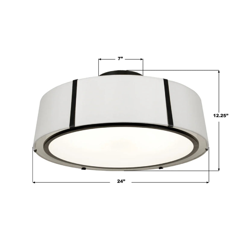 Crystorama FUL-907-CEILING Fulton 6-lt 24" Semi Flush Mount