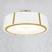 Crystorama FUL-907-CEILING Fulton 6-lt 24" Semi Flush Mount - Antique Gold