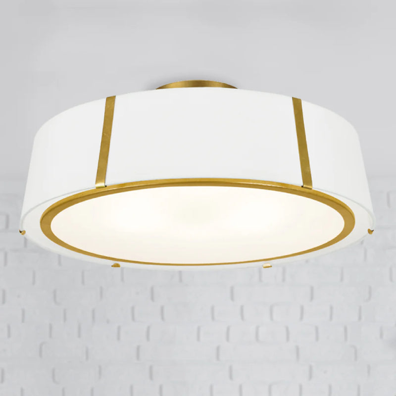 Crystorama FUL-907-CEILING Fulton 6-lt 24" Semi Flush Mount - Antique Gold