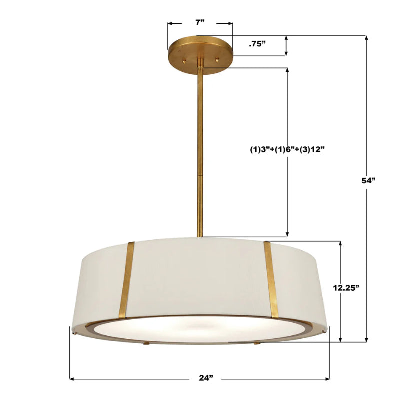 Crystorama FUL-907 Fulton 6-lt 24" Chandelier