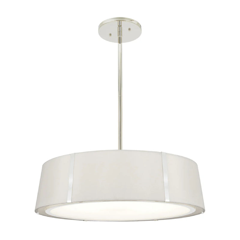 Crystorama FUL-907 Fulton 6-lt 24" Chandelier - Polished Nickel