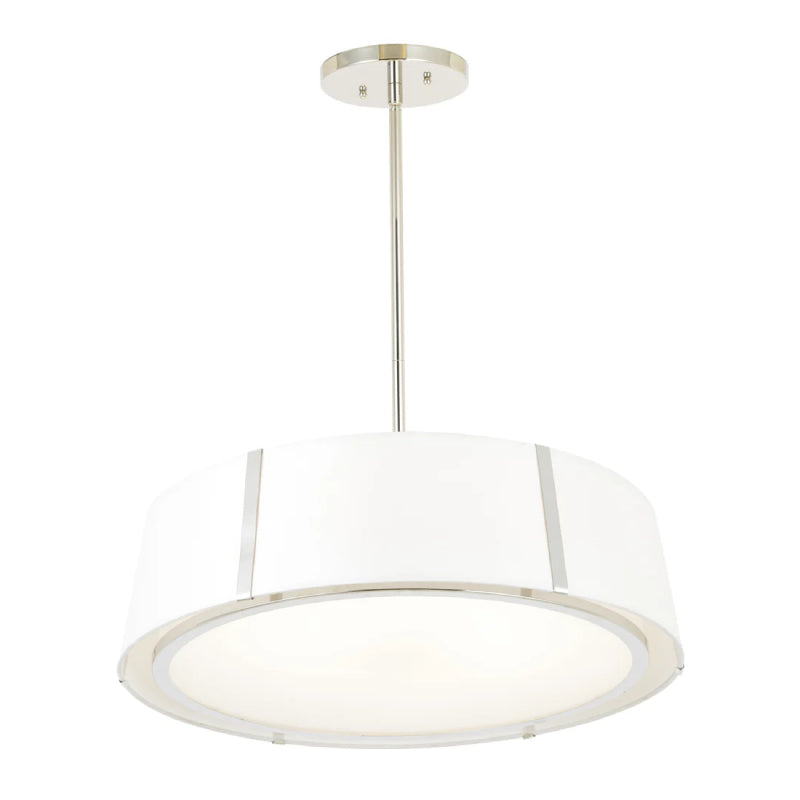 Crystorama FUL-907 Fulton 6-lt 24" Chandelier - Polished Nickel