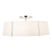 Crystorama FUL-907-CEILING Fulton 6-lt 24" Semi Flush Mount - Polished Nickel