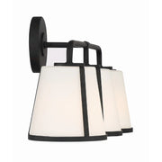 Crystorama FUL-913-BK Fulton 3-lt 23" Bathroom Vanity Light - Black