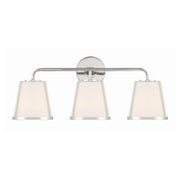 Crystorama FUL-913-BK Fulton 3-lt 23" Bathroom Vanity Light - Polished Nickel