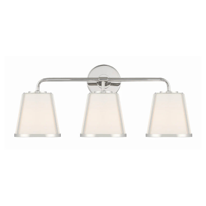 Crystorama FUL-913-BK Fulton 3-lt 23" Bathroom Vanity Light - Polished Nickel