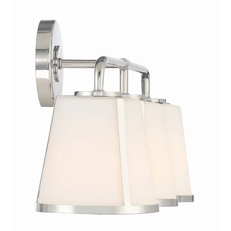 Crystorama FUL-913-BK Fulton 3-lt 23" Bathroom Vanity Light - Polished Nickel