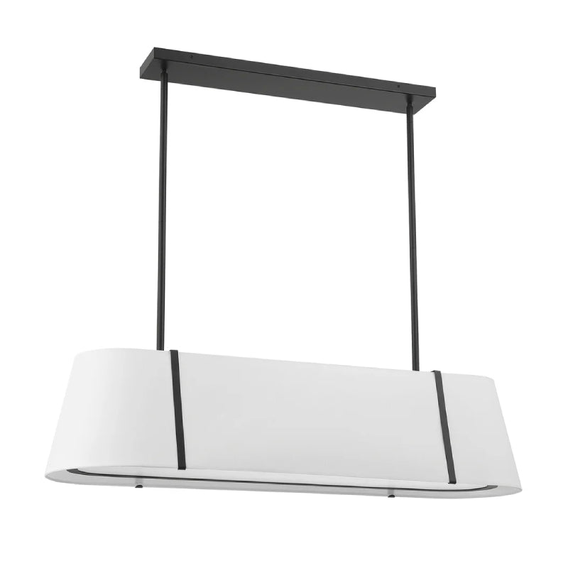 Crystorama FUL-917 Fulton 4-lt 42" Chandelier - Black