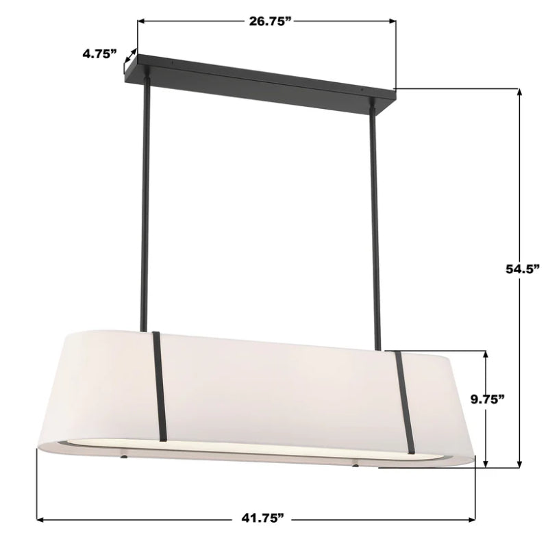 Crystorama FUL-917 Fulton 4-lt 42" Chandelier