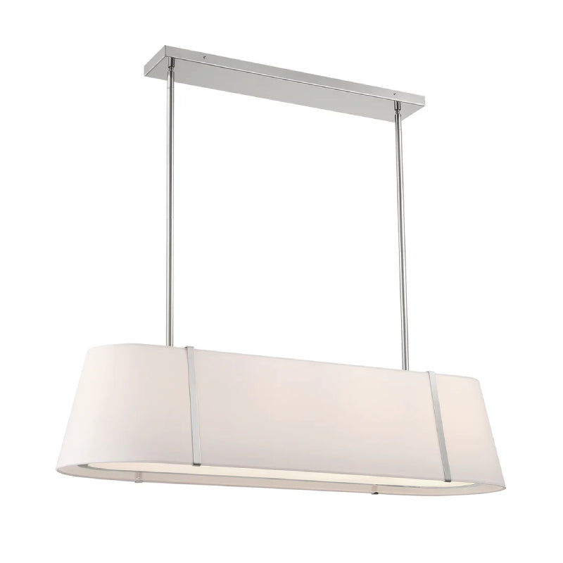 Crystorama FUL-917 Fulton 4-lt 42" Chandelier - Polished Nickel