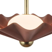 Alora PD354016 Furrow 16" LED Pendant, Selectable CCT - Burgundy