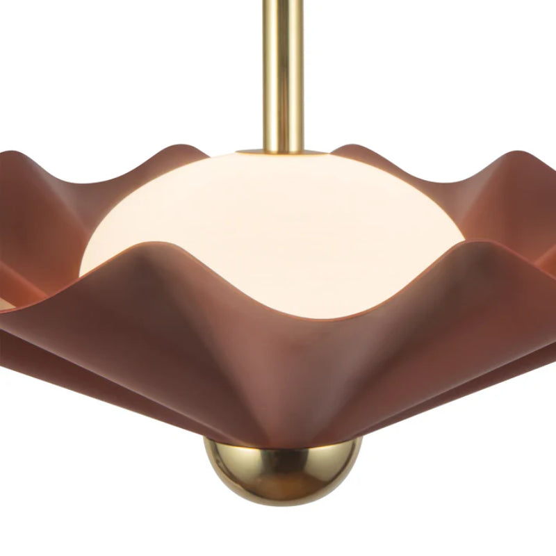 Alora PD354016 Furrow 16" LED Pendant, Selectable CCT - Burgundy