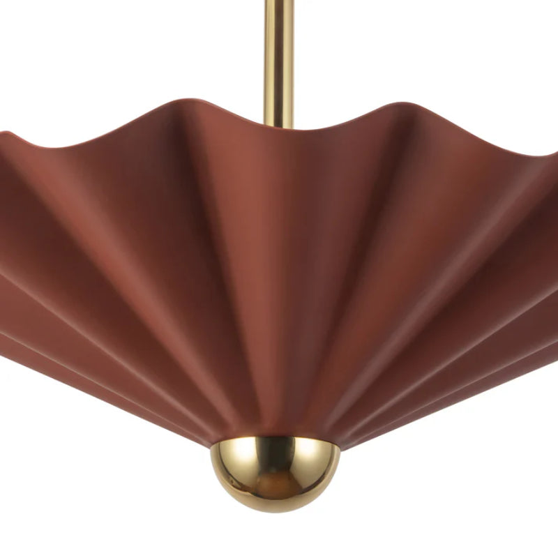 Alora PD354016 Furrow 16" LED Pendant, Selectable CCT - Burgundy