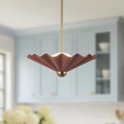 Alora PD354016 Furrow 16" LED Pendant, Selectable CCT - Burgundy