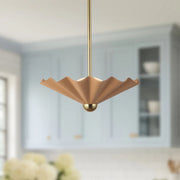 Alora PD354016 Furrow 16" LED Pendant, Selectable CCT - Peach