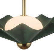 Alora PD354016 Furrow 16" LED Pendant, Selectable CCT - Pine Green