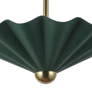 Alora PD354016 Furrow 16" LED Pendant, Selectable CCT - Pine Green