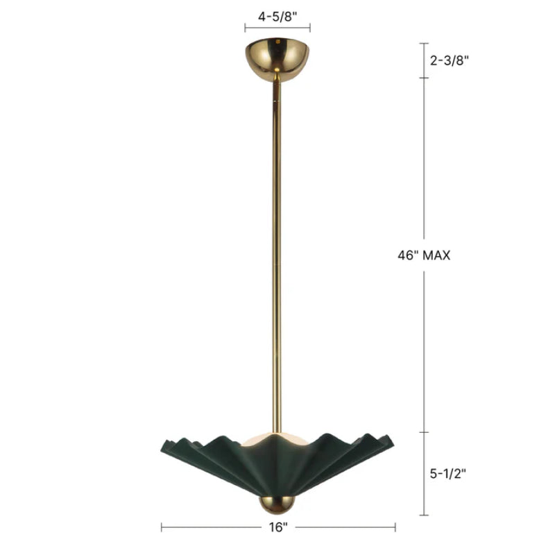 Alora PD354016 Furrow 16" LED Pendant, Selectable CCT