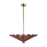 Alora PD354125 Furrow 25" LED Pendant, Selectable CCT - Burgundy