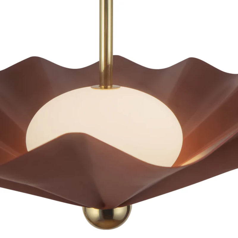 Alora PD354125 Furrow 25" LED Pendant, Selectable CCT - Burgundy