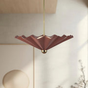 Alora PD354125 Furrow 25" LED Pendant, Selectable CCT - Burgundy
