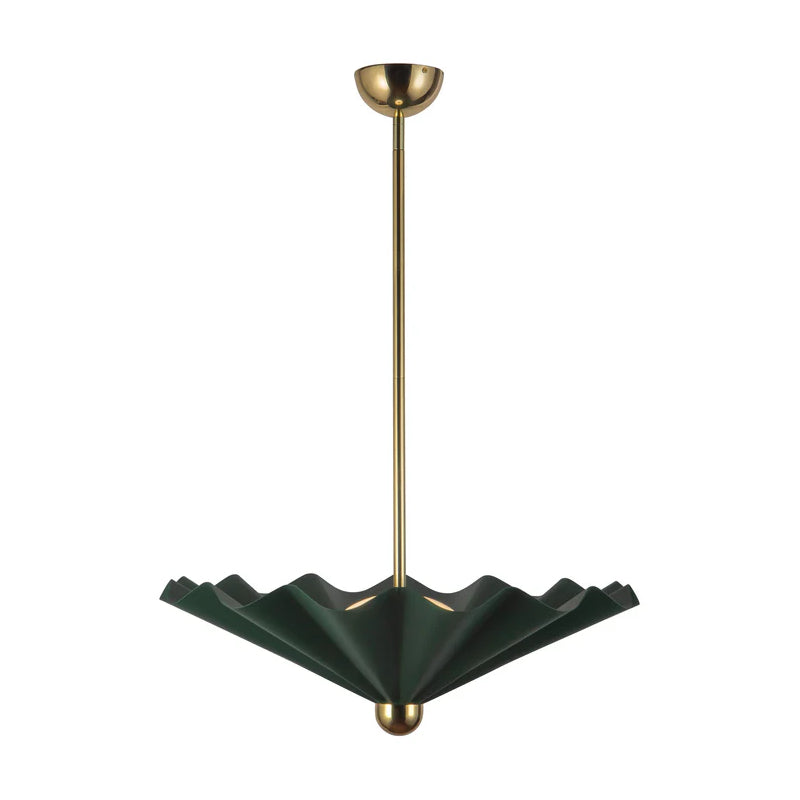 Alora PD354125 Furrow 25" LED Pendant, Selectable CCT - Pine Green