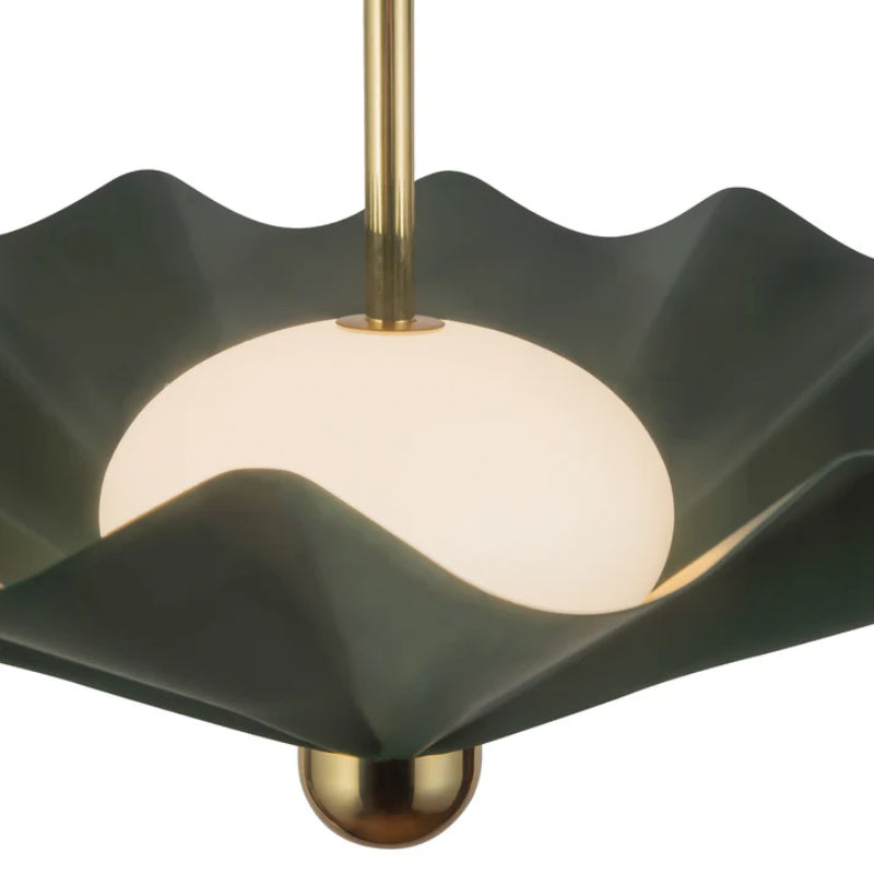 Alora PD354125 Furrow 25" LED Pendant, Selectable CCT - Pine Green