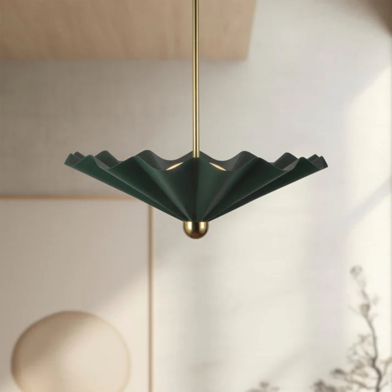 Alora PD354125 Furrow 25" LED Pendant, Selectable CCT - Pine Green