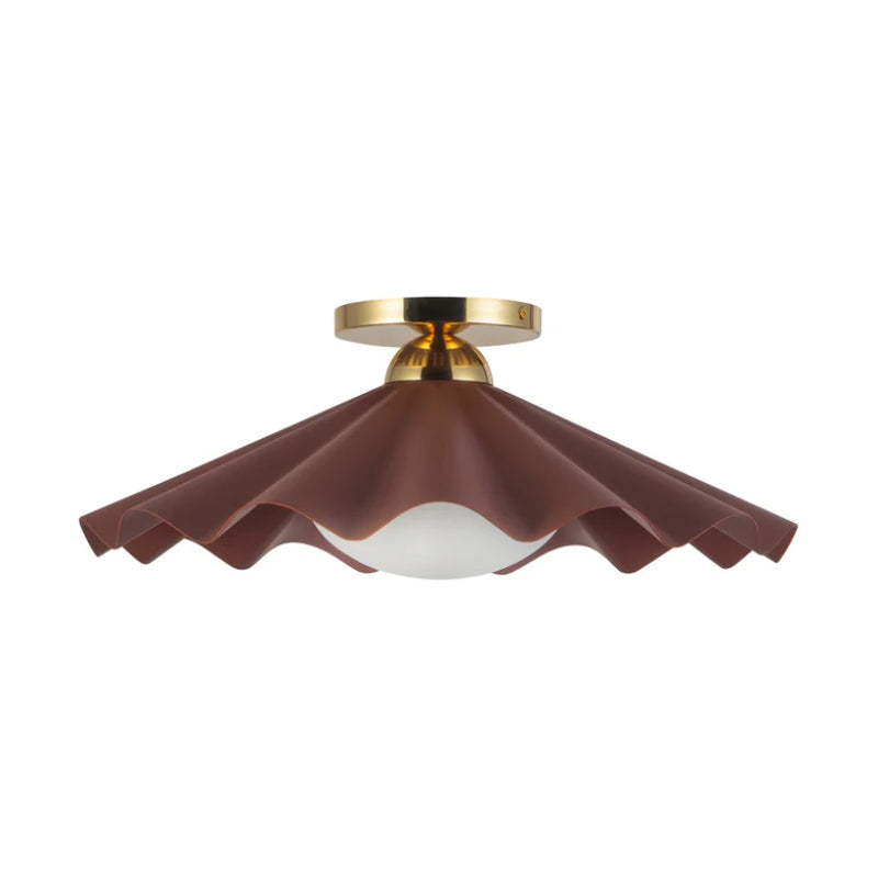 Alora SF354016 Furrow 1-lt 16" Semi Flush Mount - Burgundy