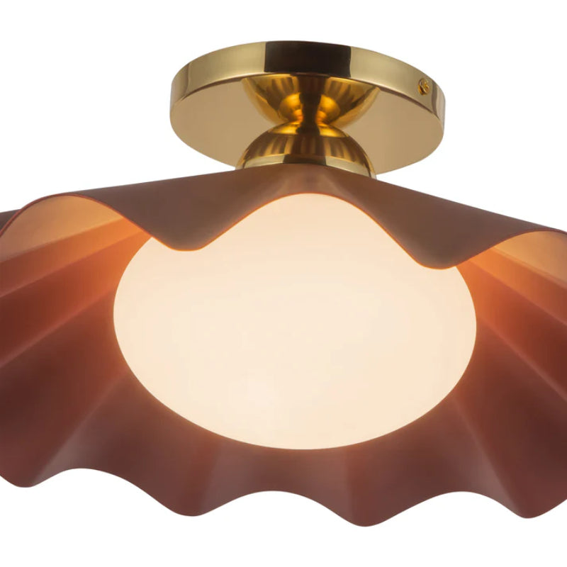 Alora SF354016 Furrow 1-lt 16" Semi Flush Mount