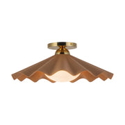 Alora SF354016 Furrow 1-lt 16" Semi Flush Mount - Peach