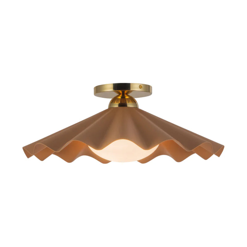 Alora SF354016 Furrow 1-lt 16" Semi Flush Mount - Peach