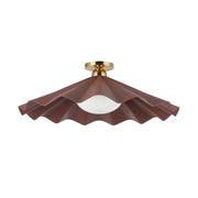 Alora SF354125 Furrow 1-lt 25" Semi Flush Mount - Burgundy