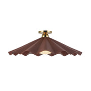 Alora SF354125 Furrow 1-lt 25" Semi Flush Mount - Burgundy