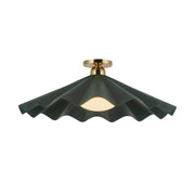 Alora SF354125 Furrow 1-lt 25" Semi Flush Mount - Pine Green
