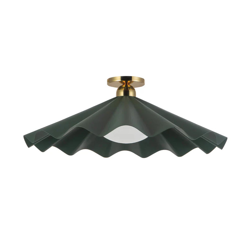 Alora SF354125 Furrow 1-lt 25" Semi Flush Mount - Pine Green