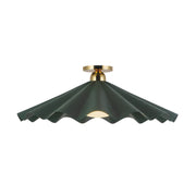 Alora SF354125 Furrow 1-lt 25" Semi Flush Mount - Pine Green