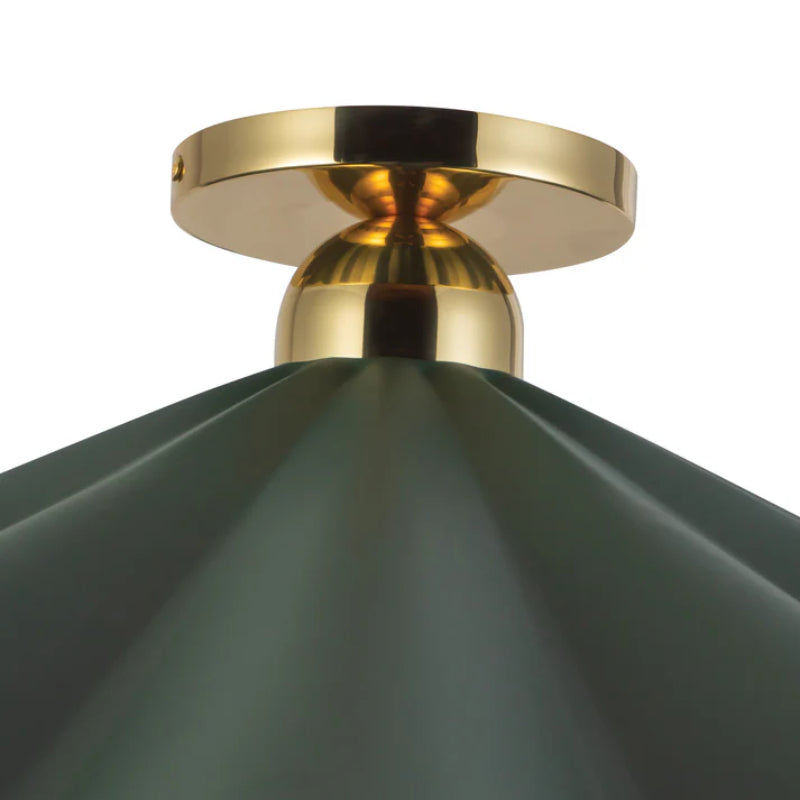 Alora SF354125 Furrow 1-lt 25" Semi Flush Mount - Pine Green